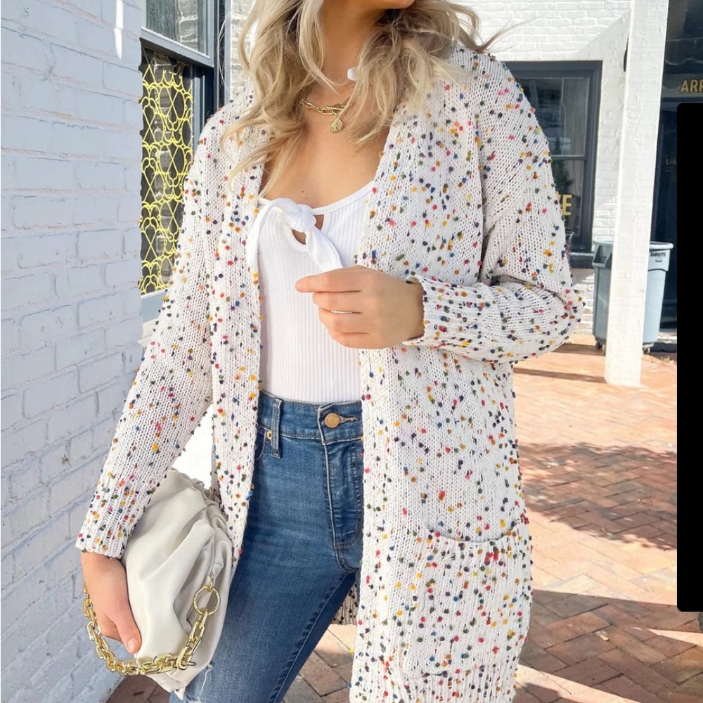 New! Popcorn cardigan shirt size small